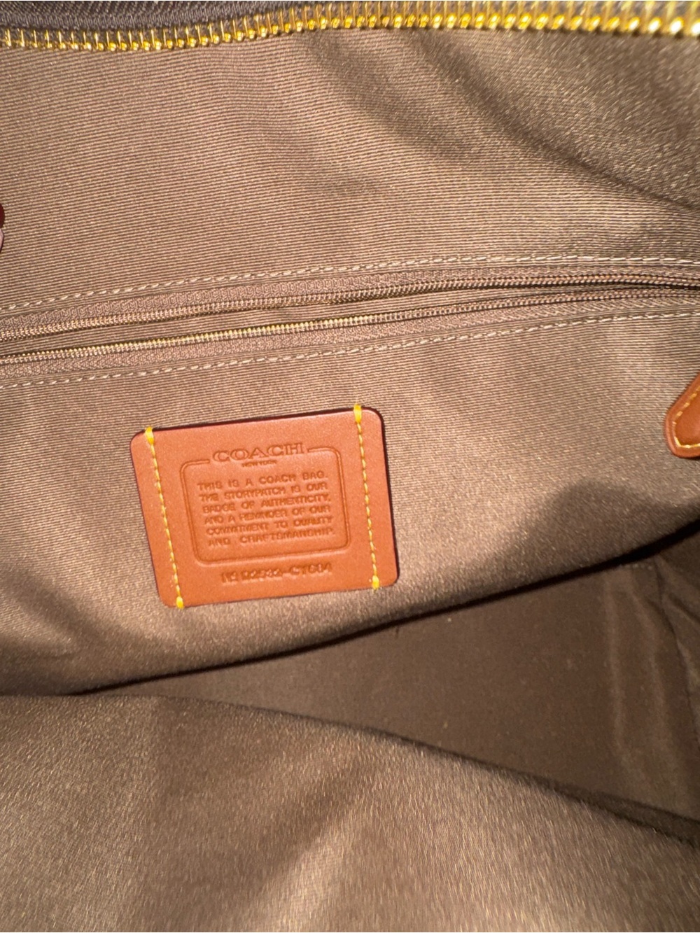 Coach Large Lauren Pebble Leather Shoulder Bag, Taupe - Picture 4 of 4